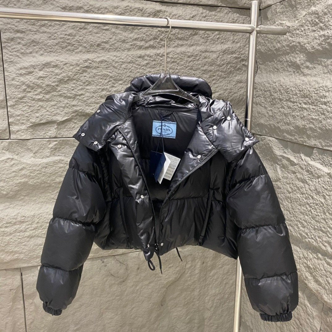 Prada Women's Cropped Convertible Puffer Jacket