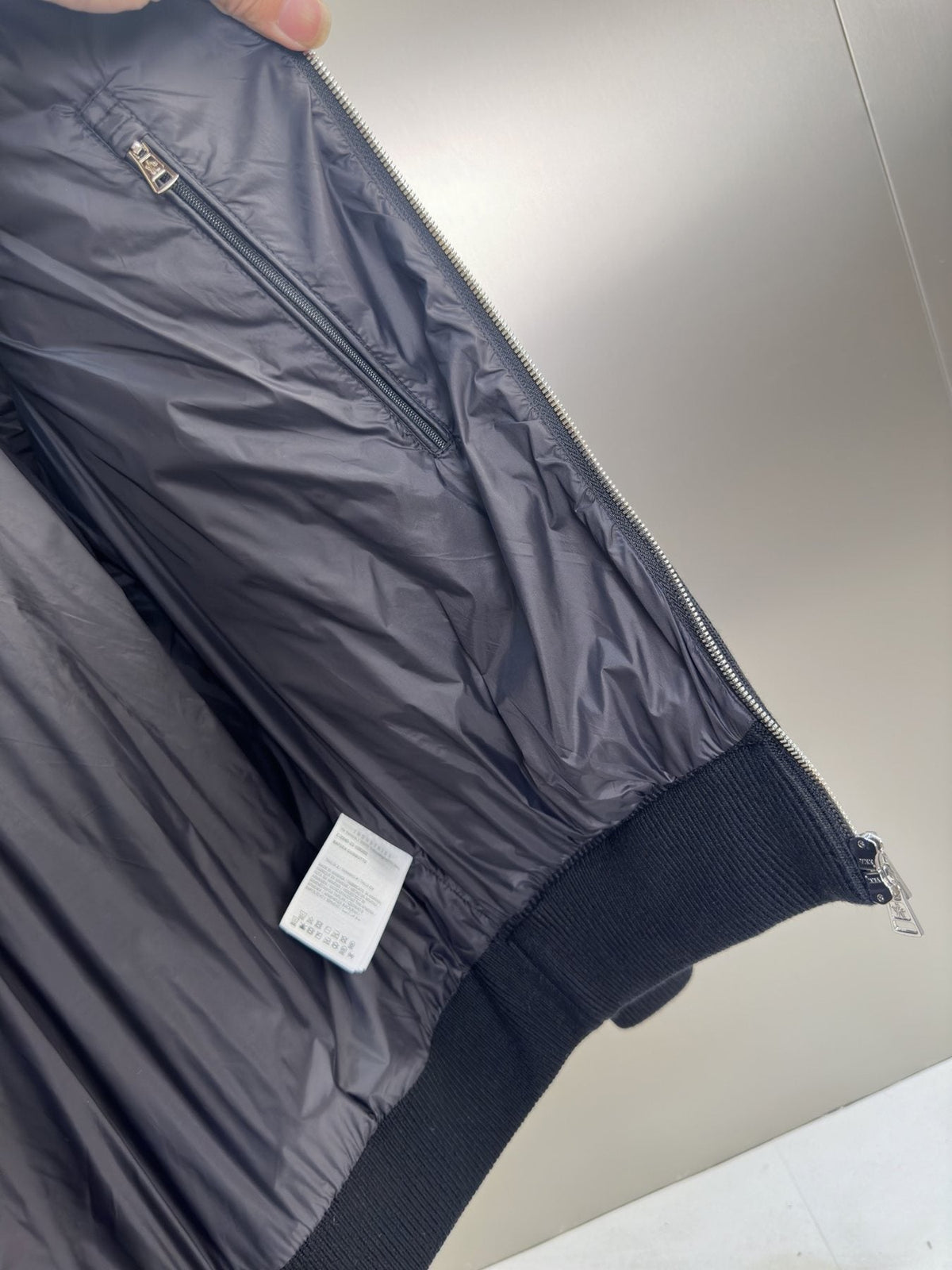 Moncler Stand-Collar Quilted-Back Zip Coat