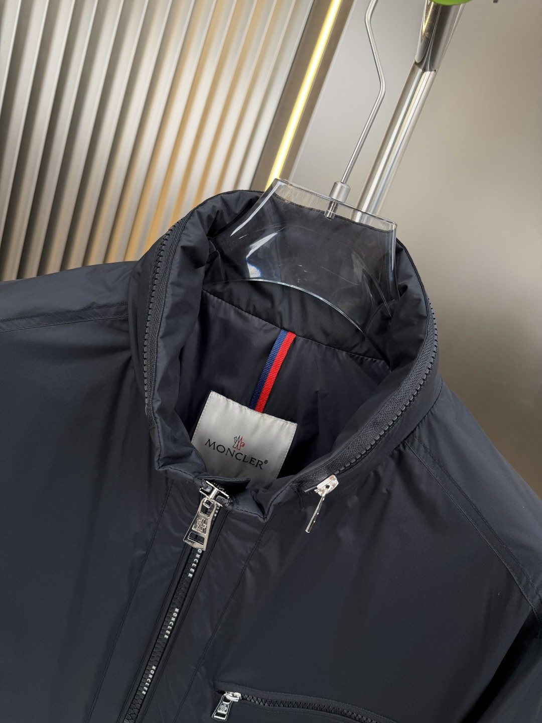 Moncler Black Stand-Collar Utility Jacket