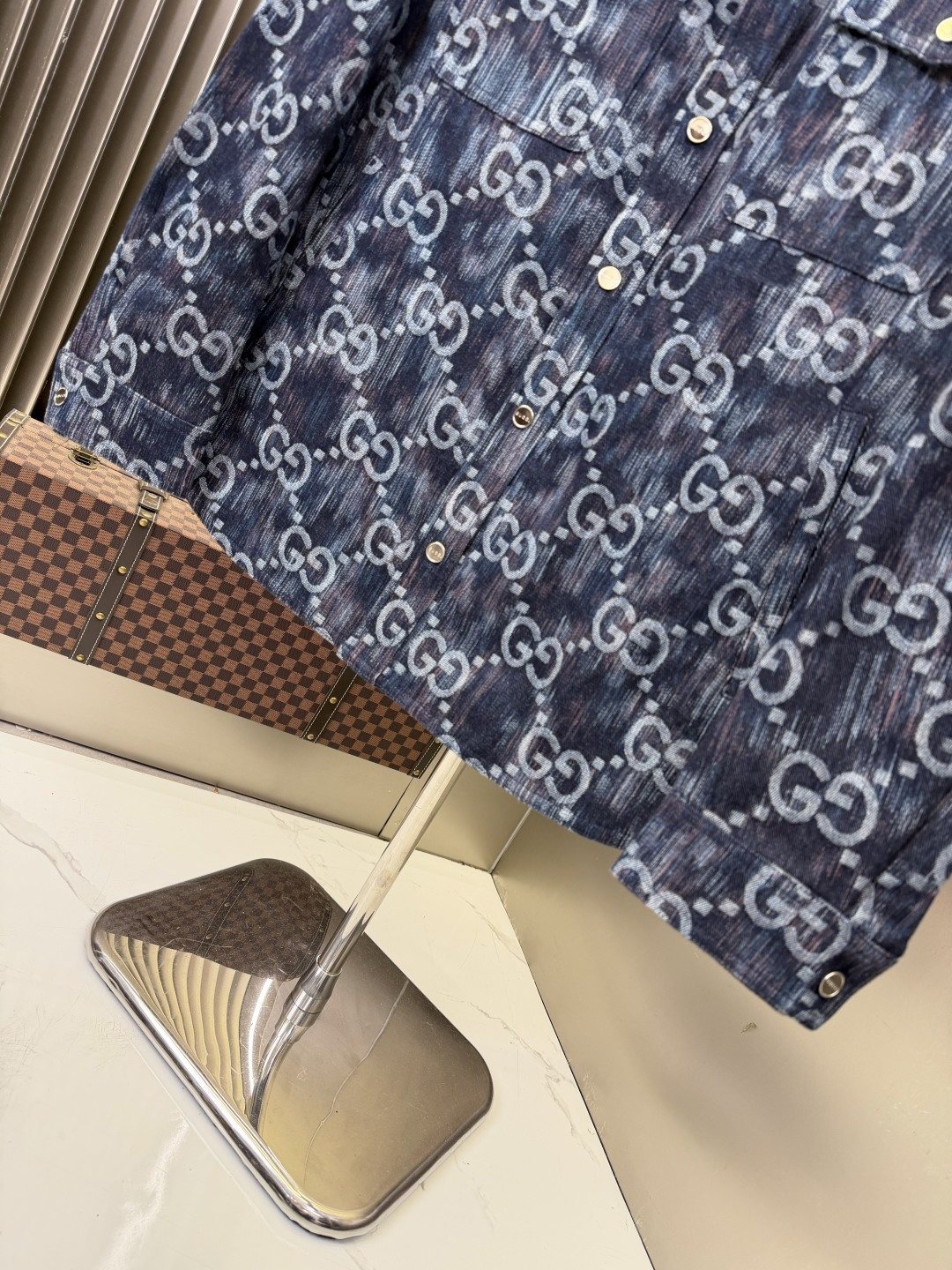 Gucci Blue Monogram Denim Jacket