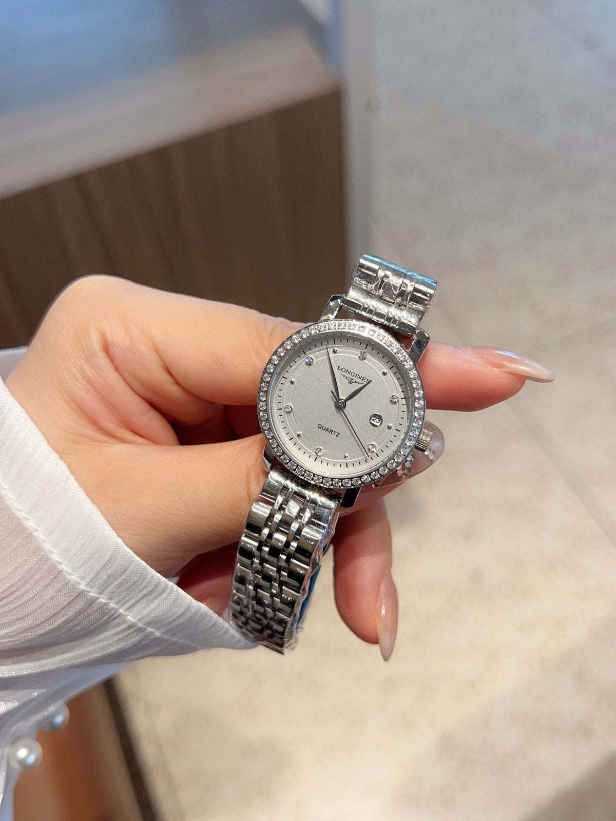 Longines Silver Light Dial Bracelet Watch