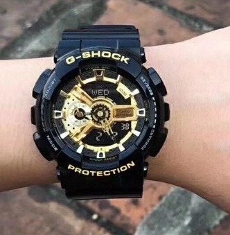 Casio Black Gold Dial Watch