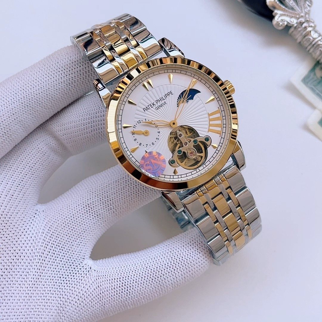 Patek Philippe White Dial Two-Tone Bracelet Watch