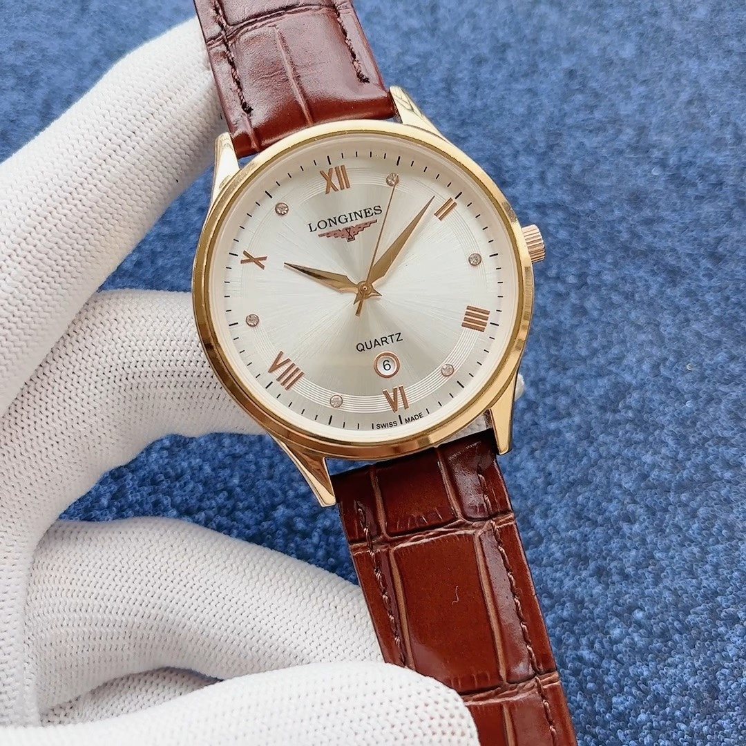 Longines Gold-Tone White Dial Watch