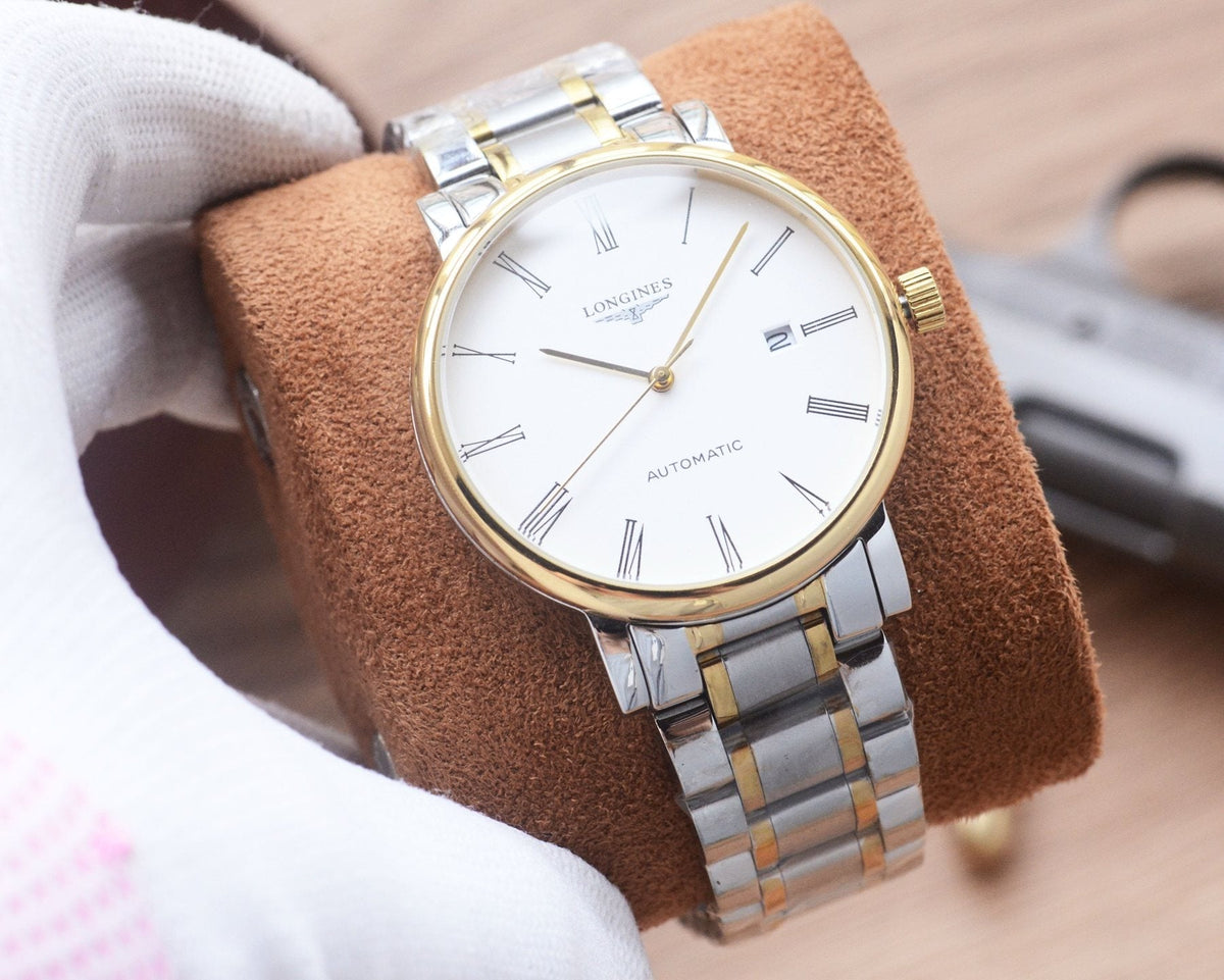 Two Tone Silver White Dial Bracelet Watch