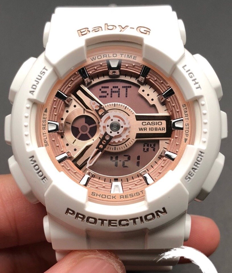 Casio White Rose Gold Watch