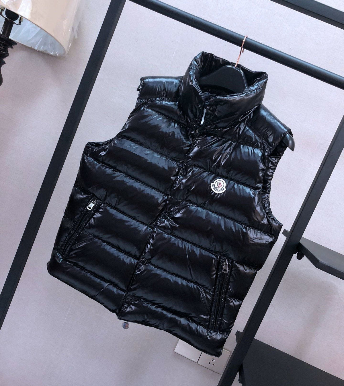Moncler Black Quilted Puffer Vest