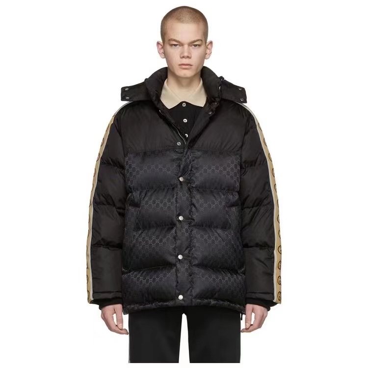 GUCCI Tonal Monogram Hooded Puffer Jacket