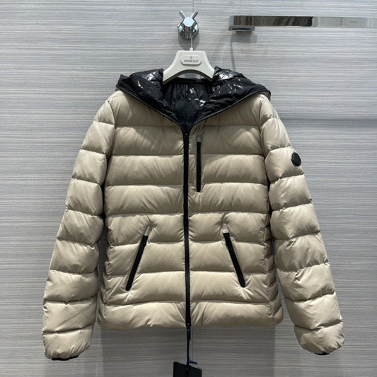 Moncler Women's Reversible Hooded Letter Graphic Puffer Coat