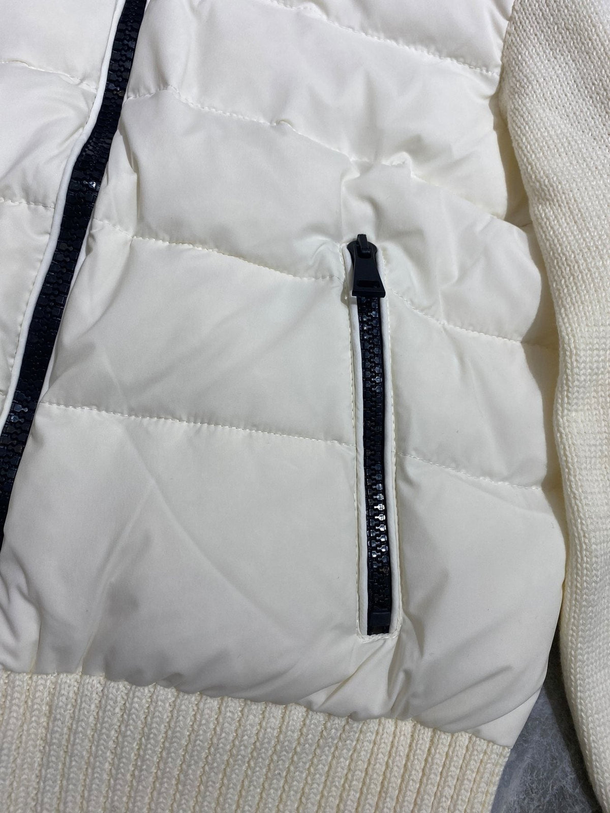 Moncler Women's Knit-Sleeve Puffer Jacket