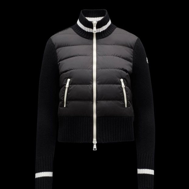 Moncler Women's Knit-Sleeve Puffer Jacket