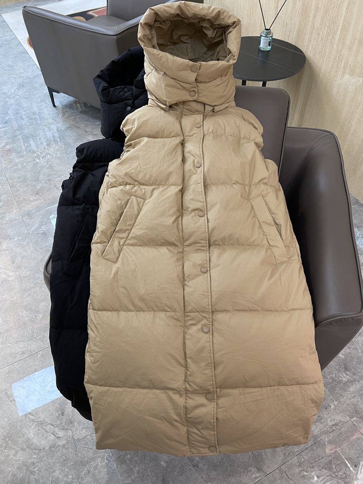 Burberry Hooded Long Down Vest