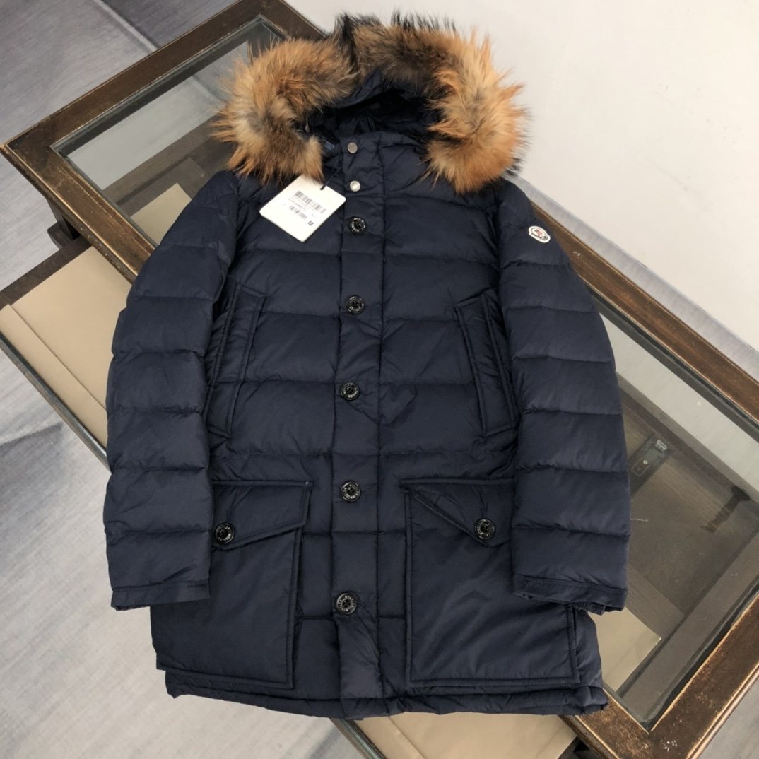 Moncler Hooded Long Down Coat