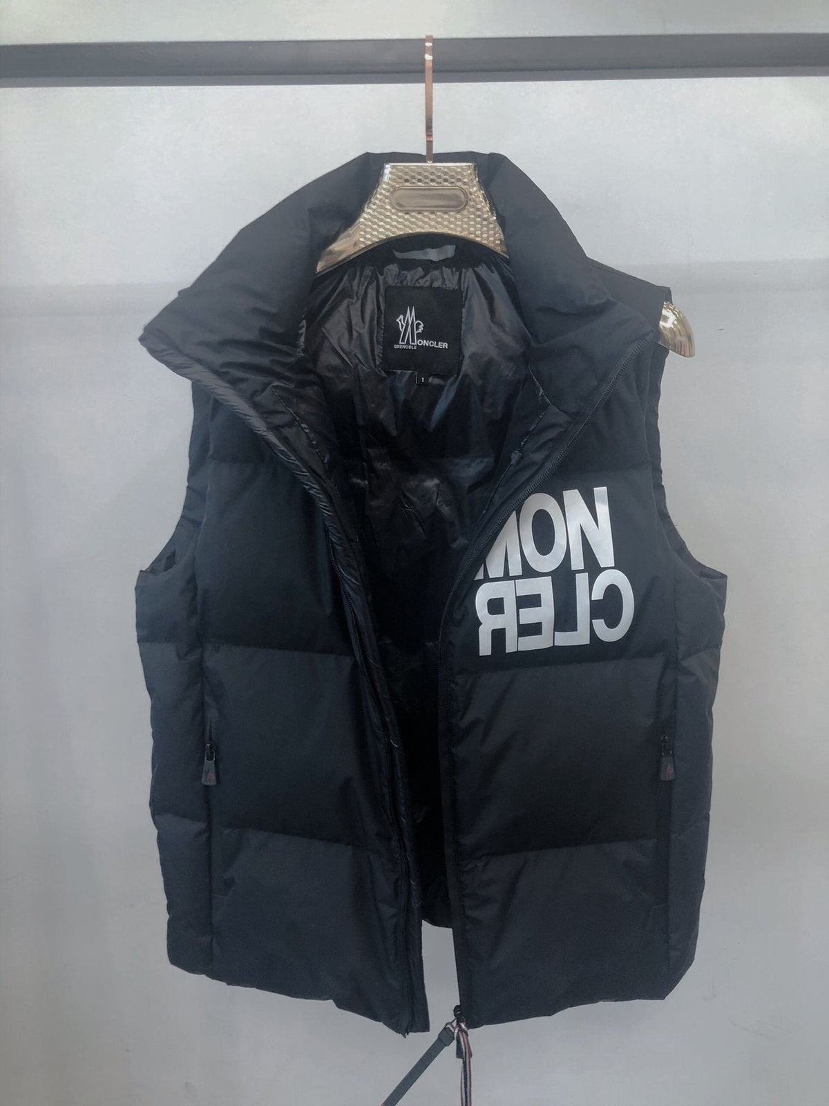 Moncler Black Quilted Down Vest