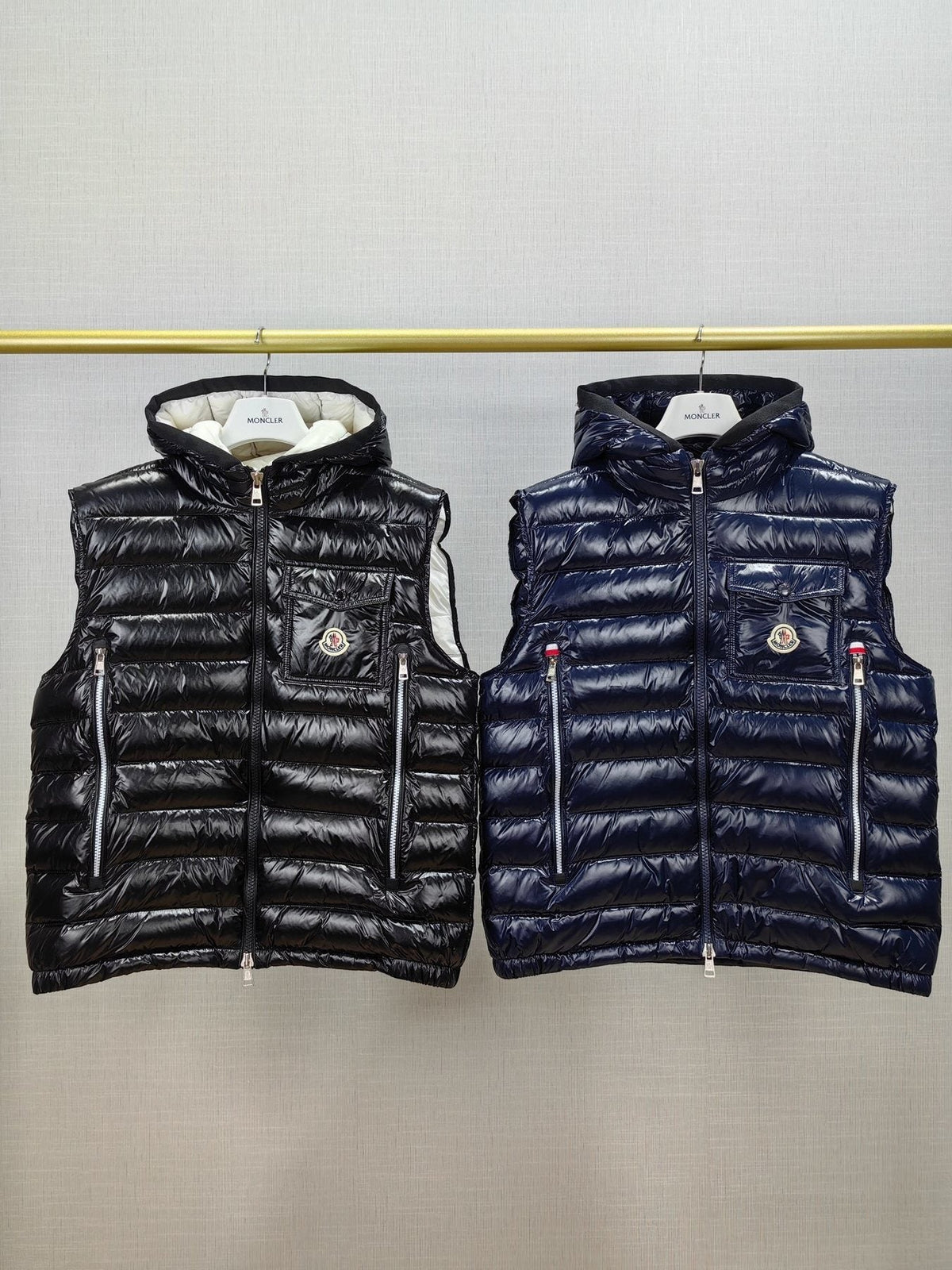 Moncler Hooded Quilted Down Vest
