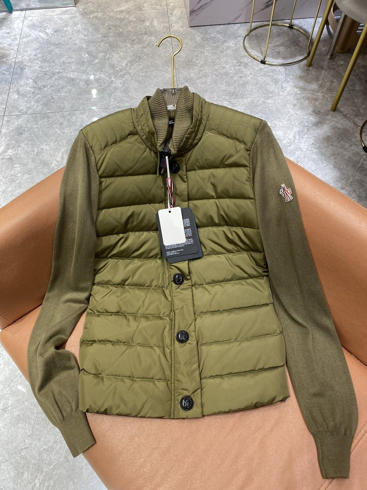 Moncler Hybrid Quilted Knit Jacket