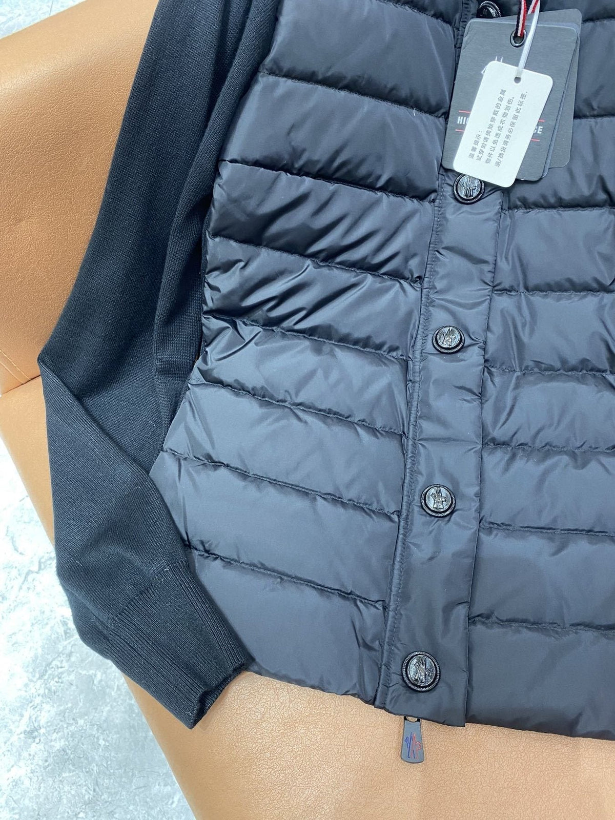 Moncler Hybrid Quilted Knit Jacket