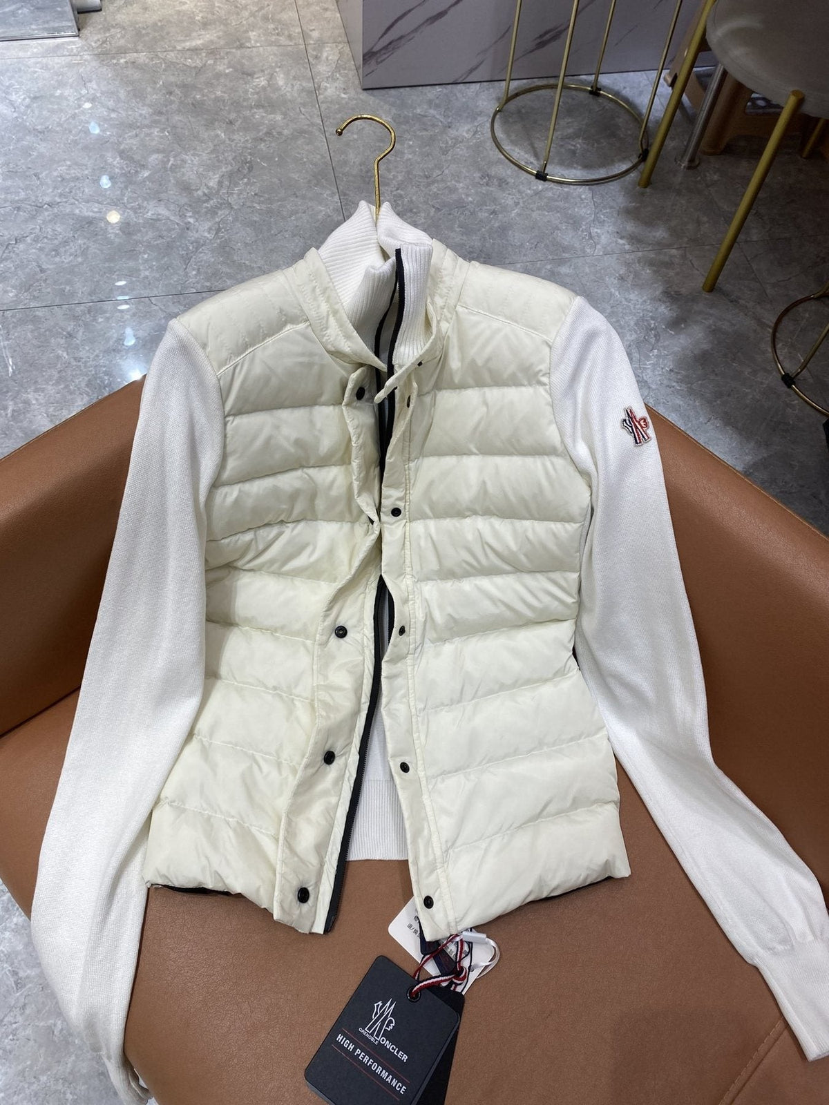 Moncler Hybrid Quilted Knit Jacket