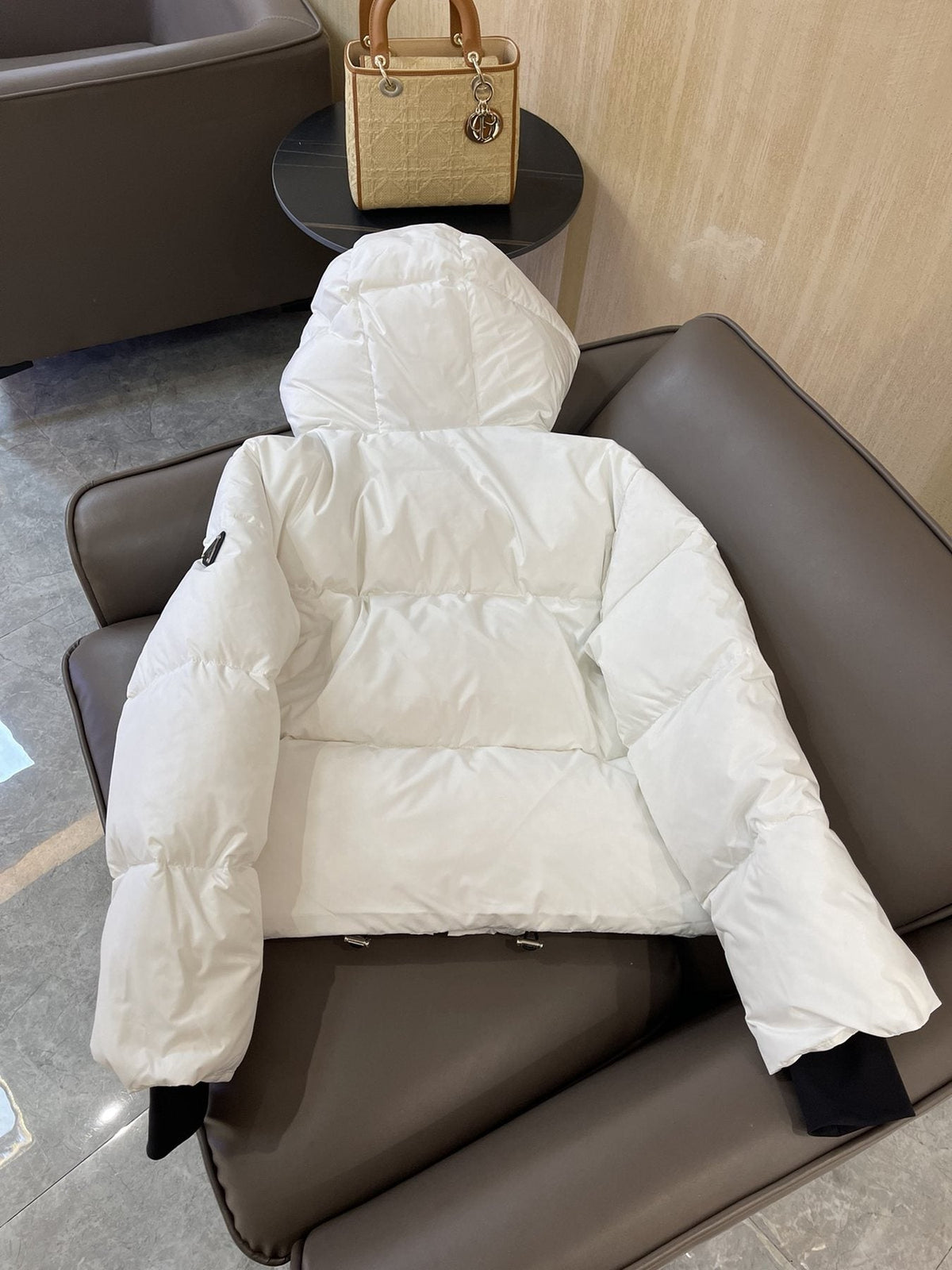 Prada Hooded Short Down Jacket