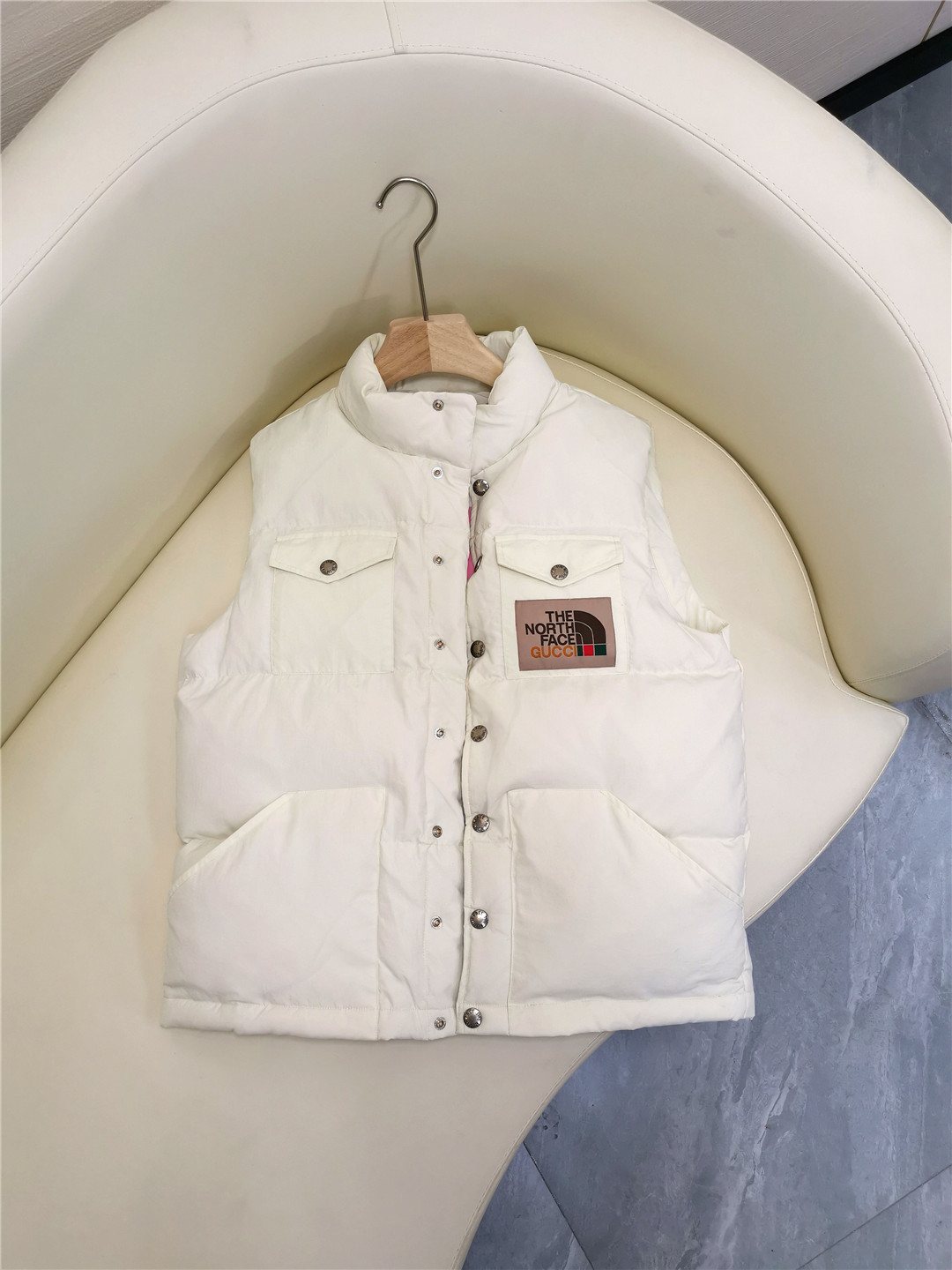 The North Face Gucci Padded Snap-Front Vest