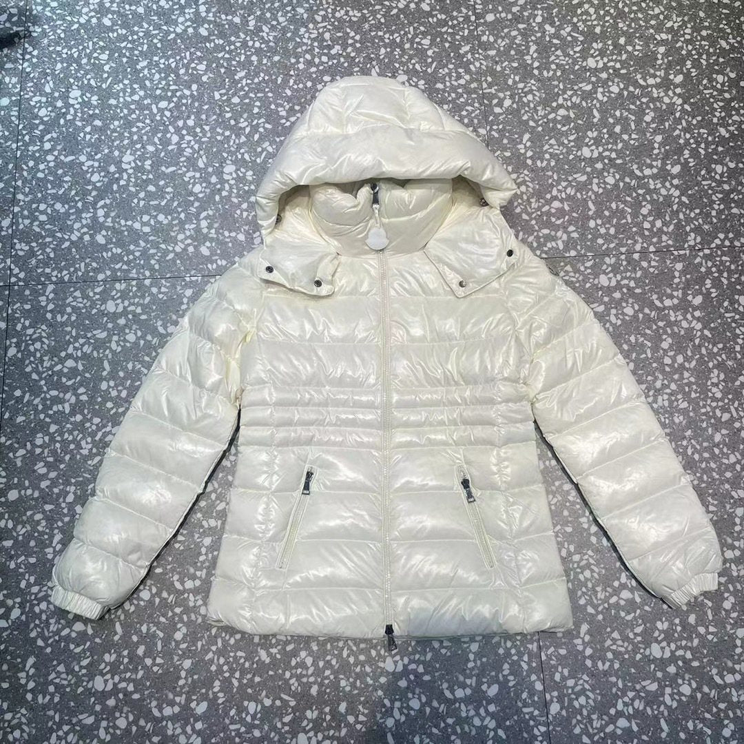 Moncler Women's Glossy Quilted Detachable Hood Puffer Coat