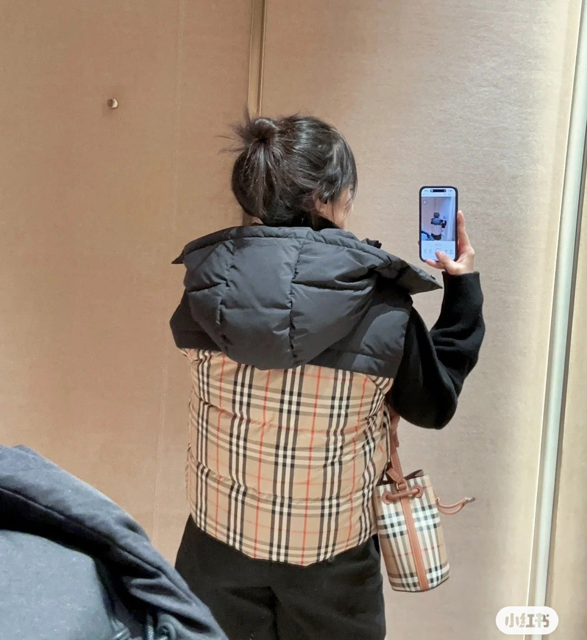 Burberry Reversible Check Hooded Down Vest