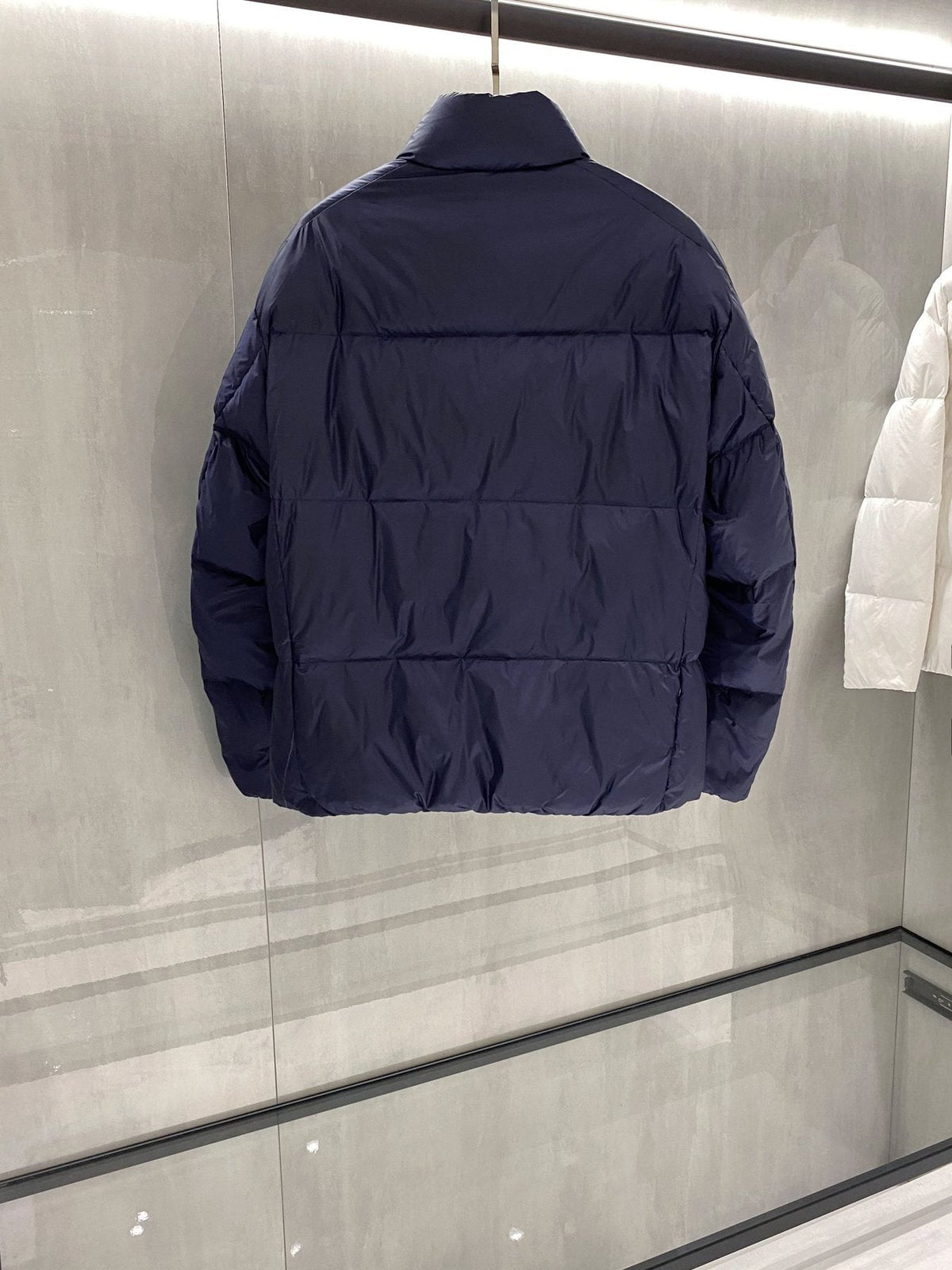 Prada Quilted Triangle Badge Puffer Jacket