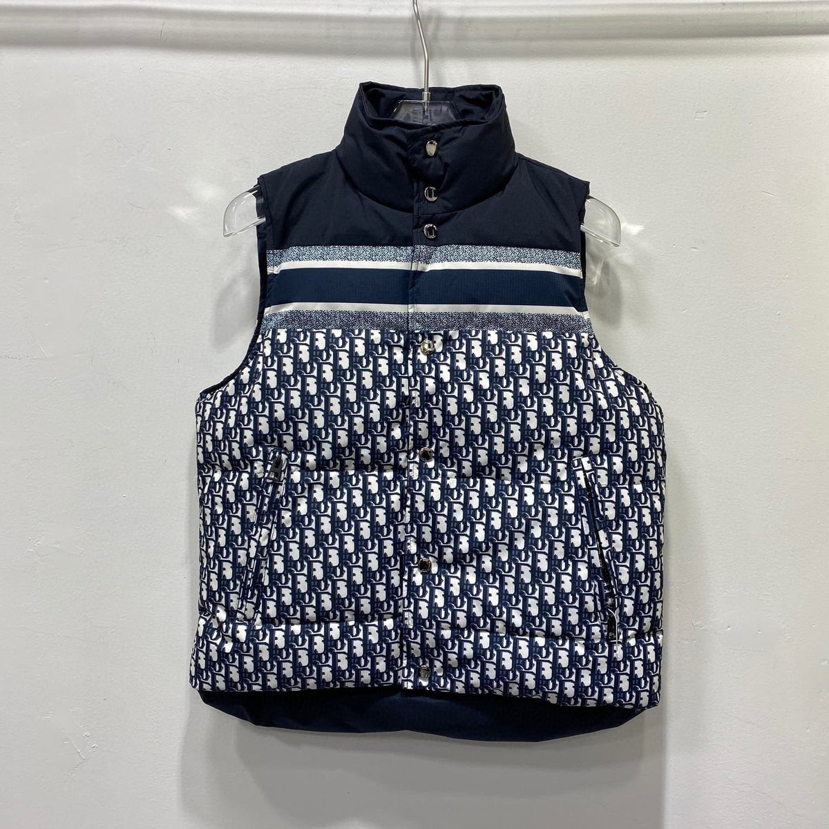 Dior Reversible Navy Quilted Down Vest