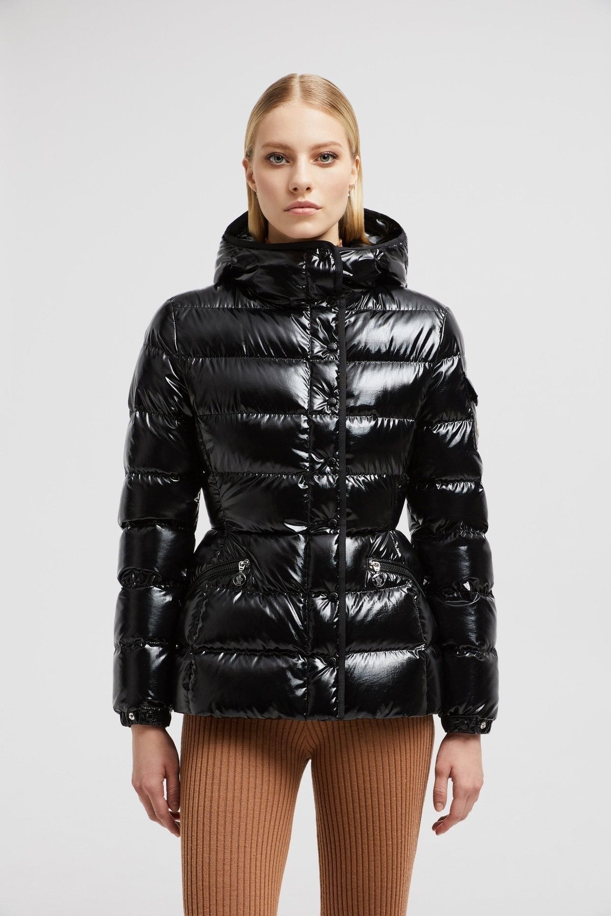 Moncler Women's Hooded Glossy Puffer Coat