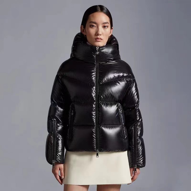 Moncler Women's Glossy Hooded Puffer Coat