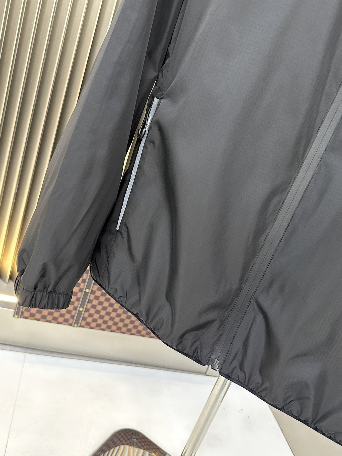 Moncler Black Hooded Full-Zip Jacket