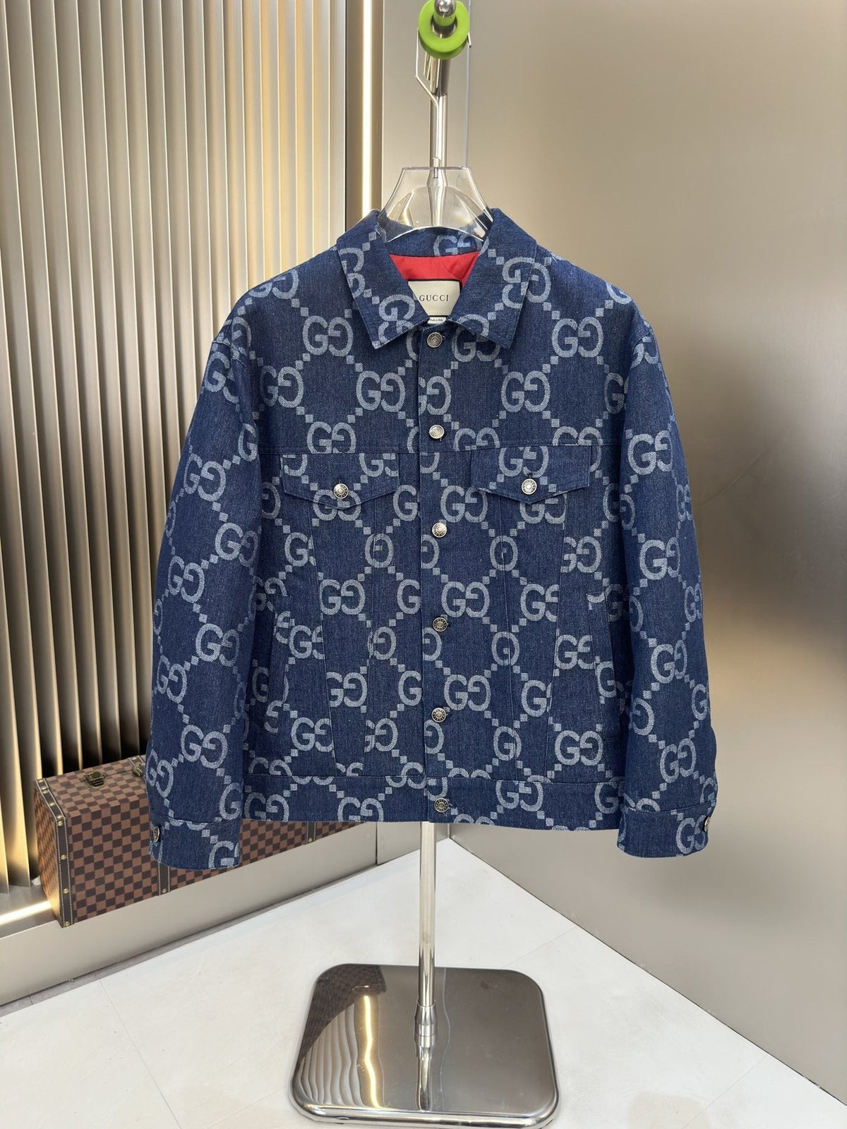 GUCCI Monogram Padded Button-Front Jacket