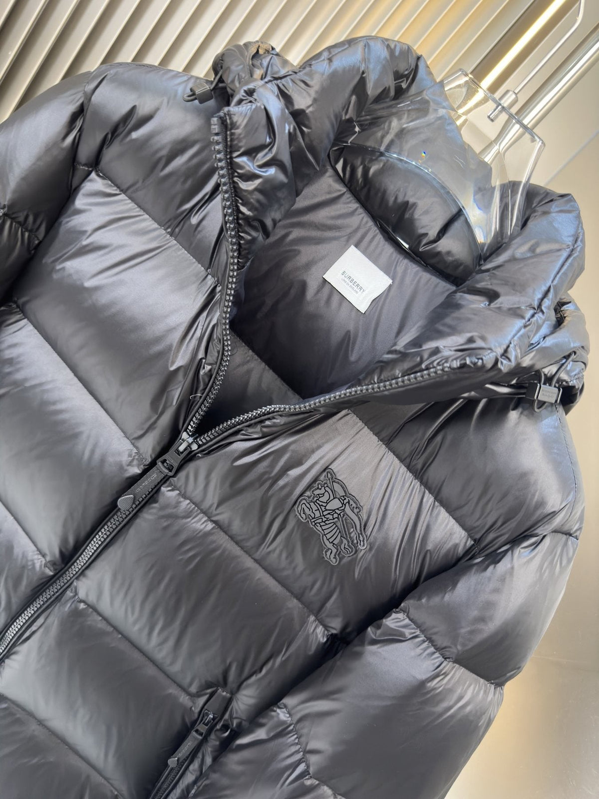 Burberry Black Hooded Puffer Jacket