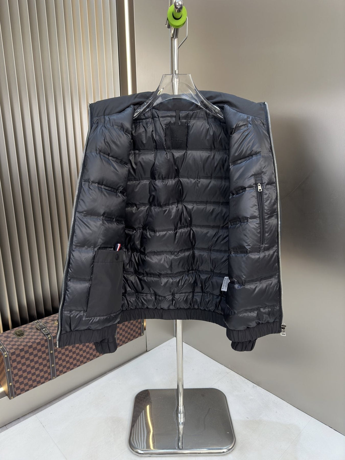 Moncler High-Collar Zip-Front Coat