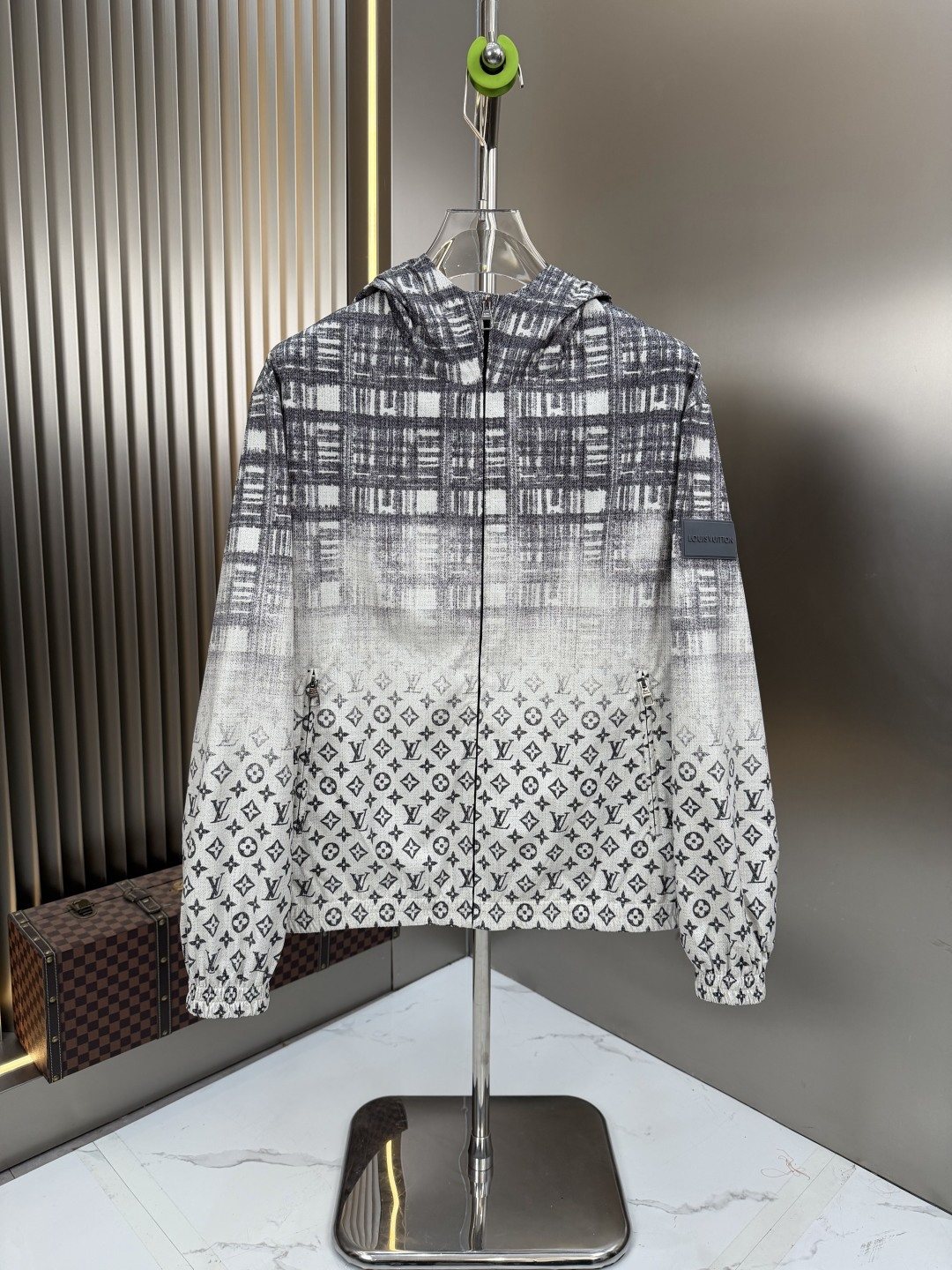 LV Gradient Panel Hooded Jacket
