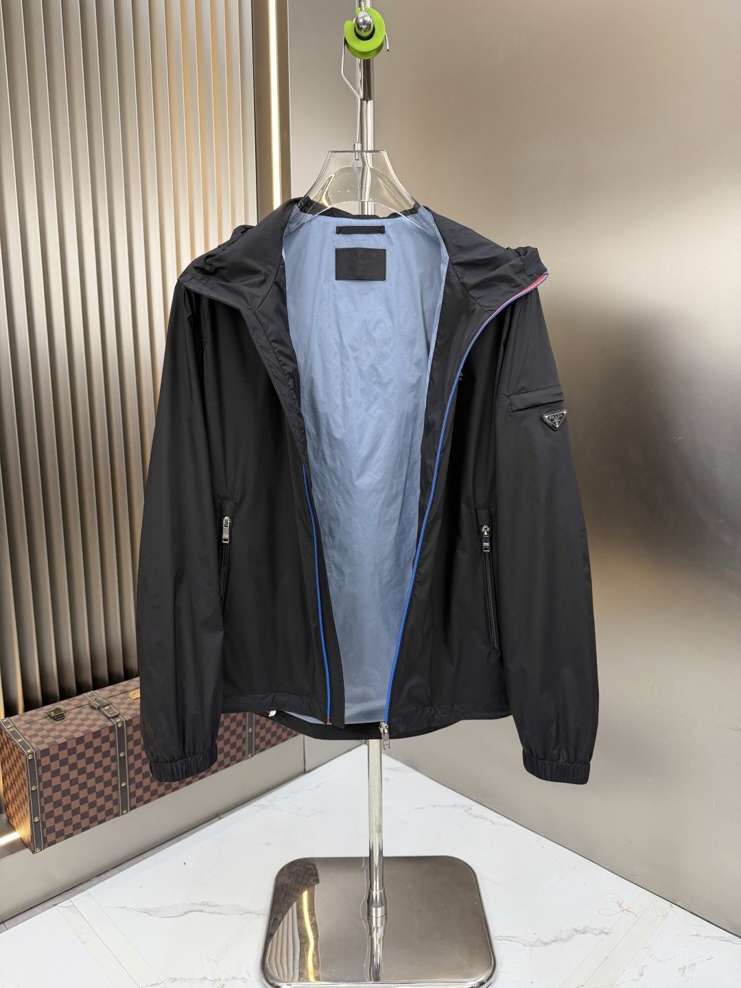 Prada Black Hooded Zip Jacket