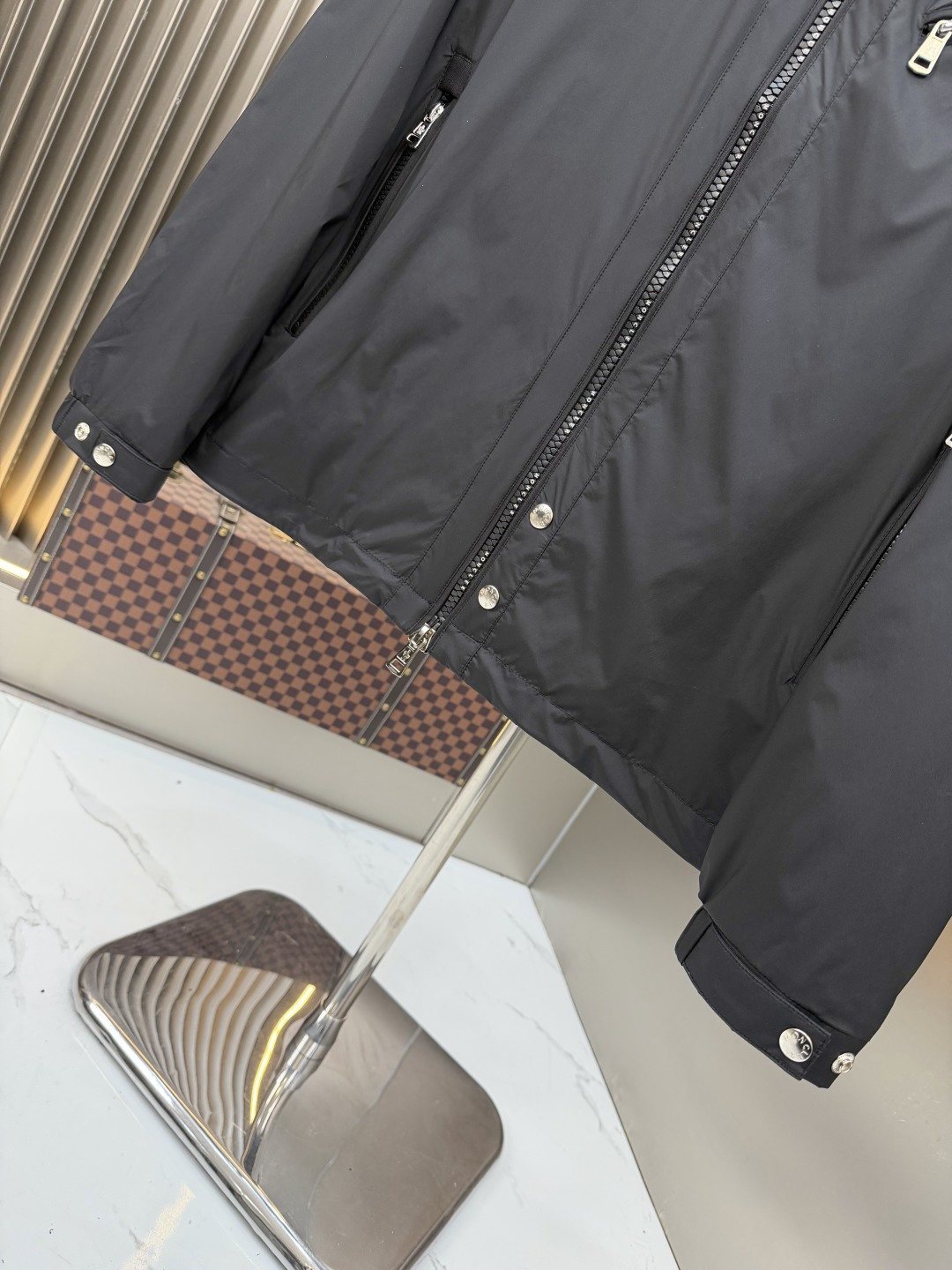 Moncler Black Stand-Collar Utility Jacket