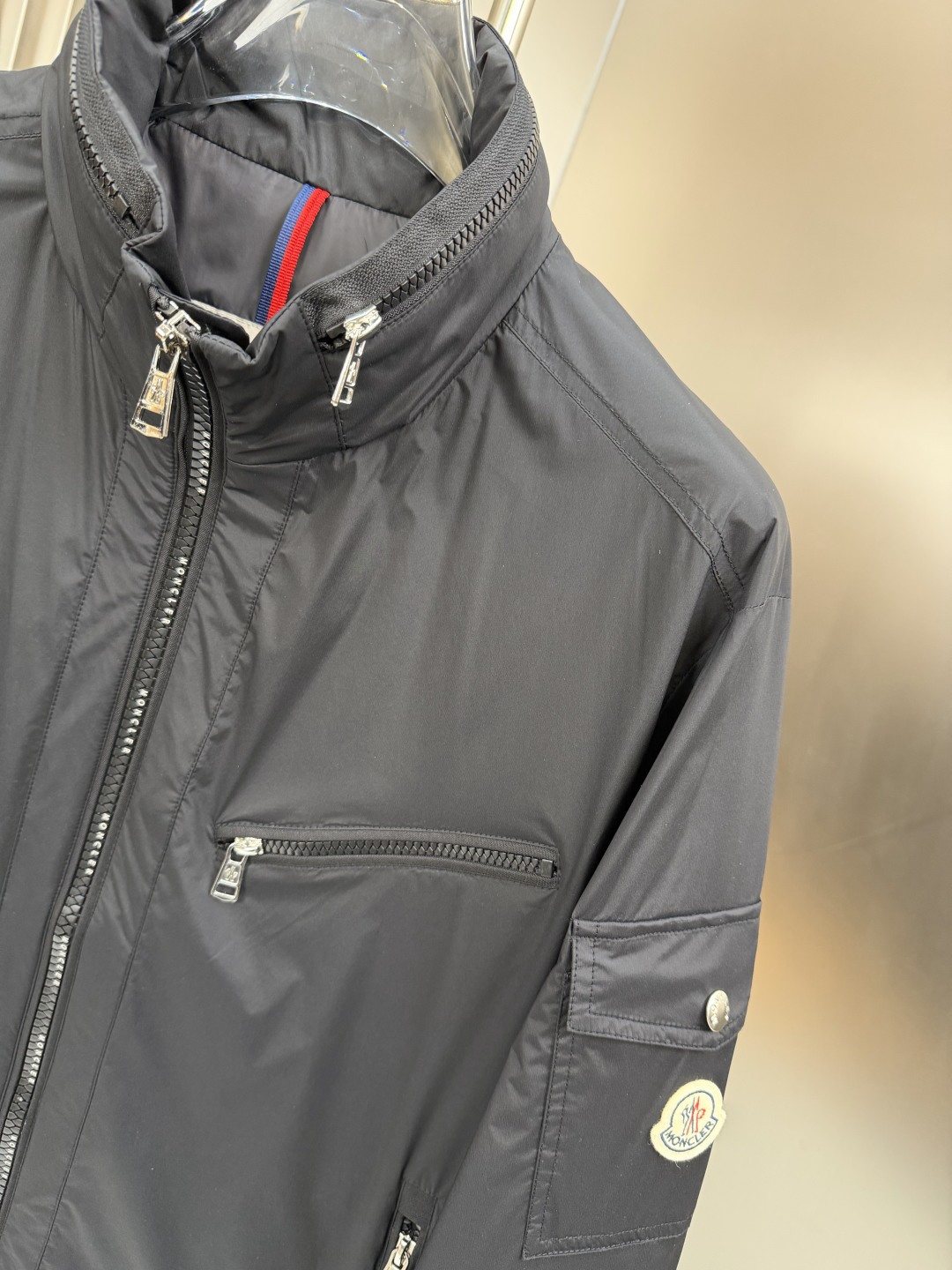 Moncler Black Stand-Collar Utility Jacket