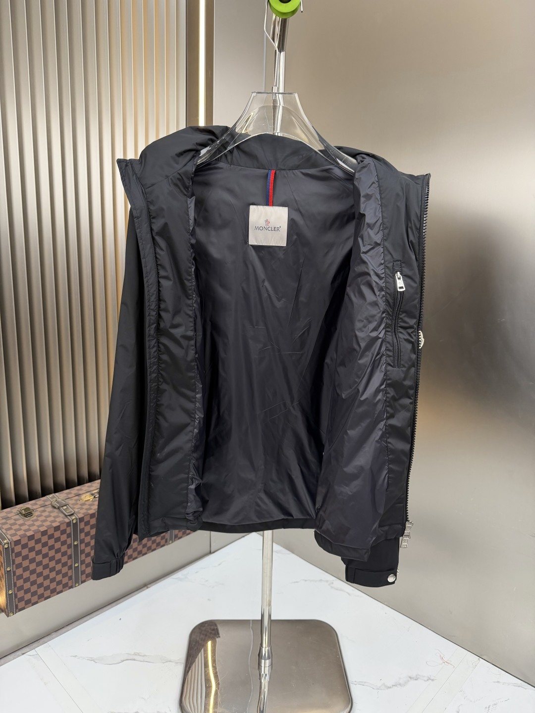 Moncler Black Stand-Collar Utility Jacket
