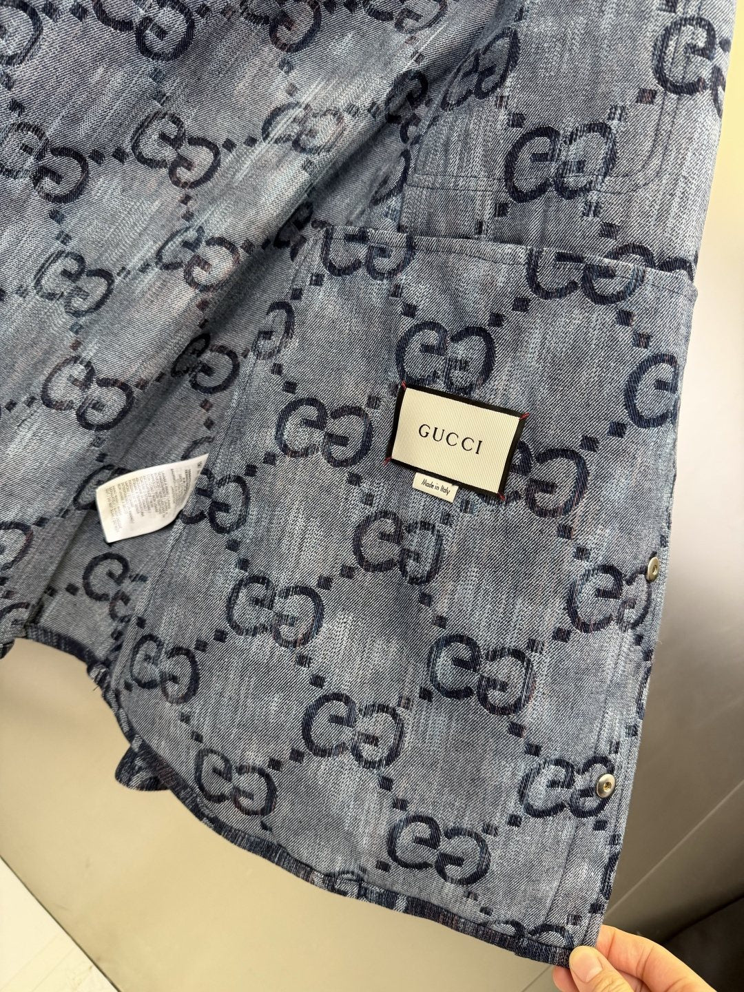 Gucci Blue Monogram Denim Jacket