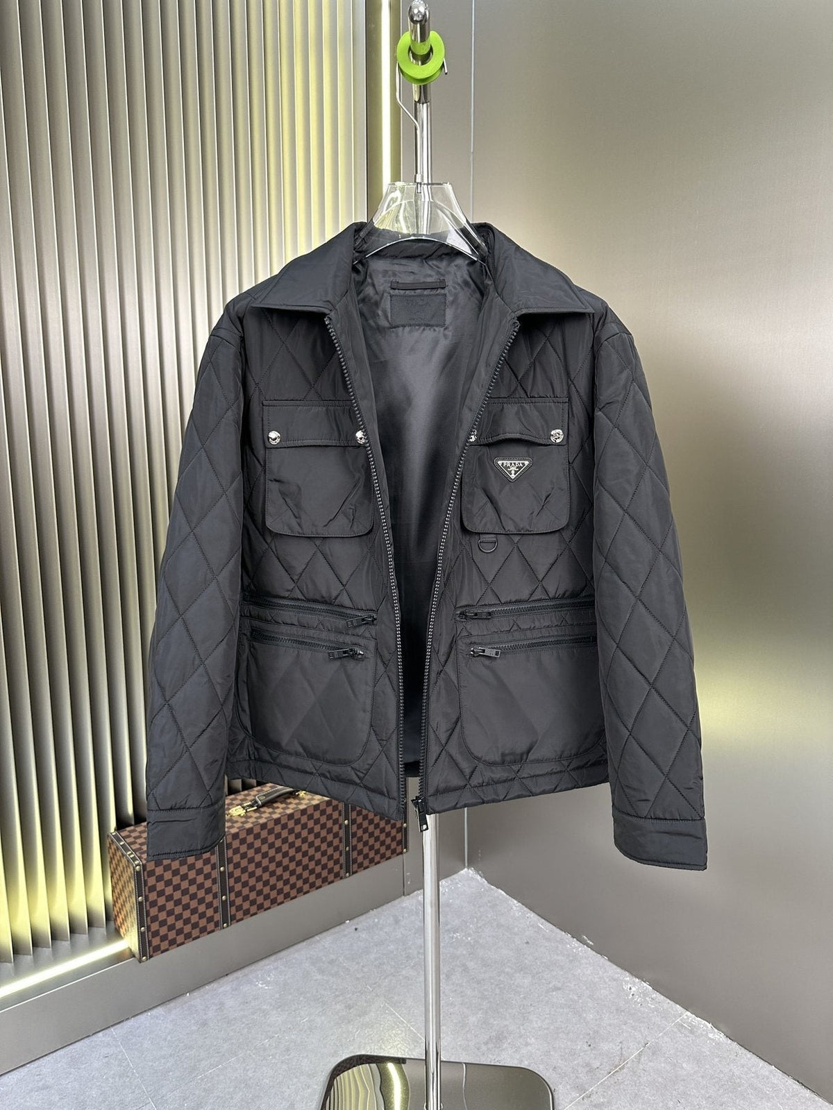 Prada Quilted Multi-Pocket Field Jacket