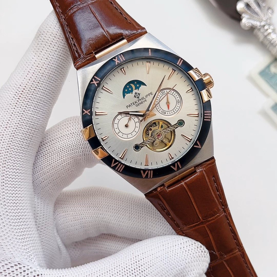 Patek Philippe Open-Heart Brown Leather Watch