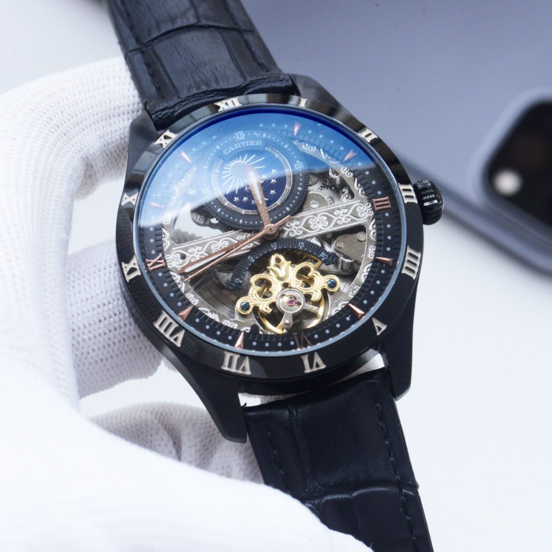 Longines Black Dial Strap Watch