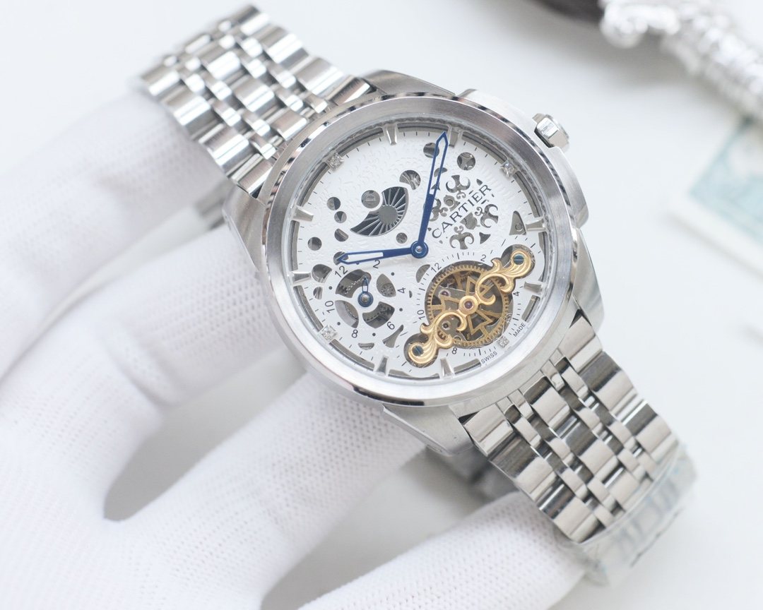 Cartier Silver White Bracelet Watch