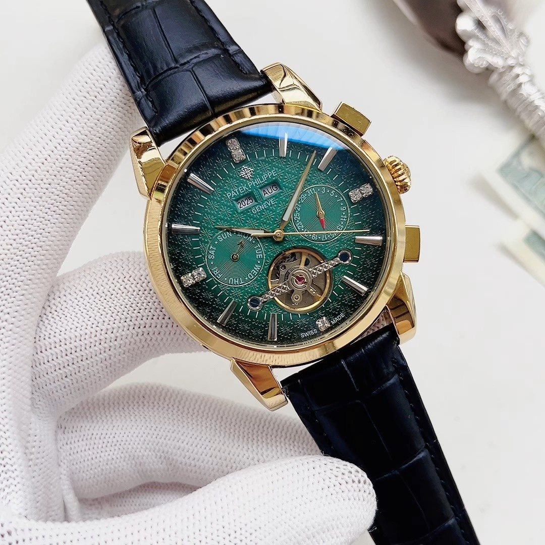 Patek Philippe Green Skeleton Dial Watch