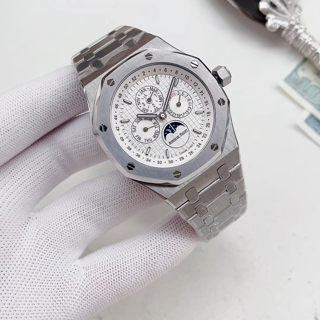 Audemars Piguet White Dial Silver Bracelet Watch