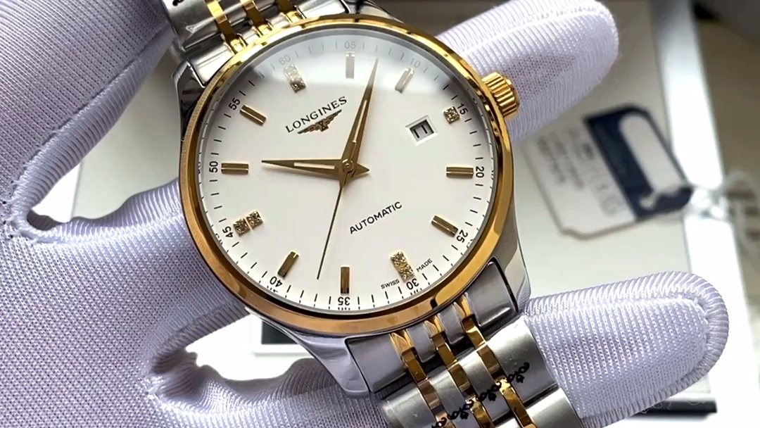 Longines White Dial Two-Tone Watch