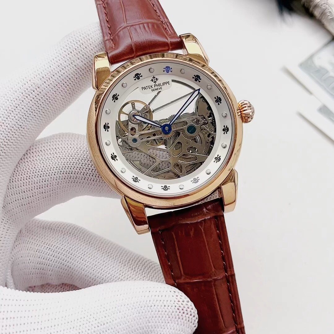 Patek Philippe Rose Gold Skeleton Dial Watch