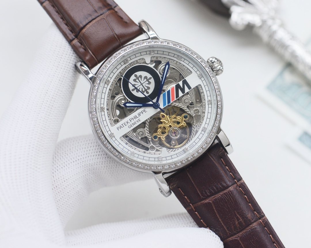 Patek Philippe Brown Silver Strap Watch