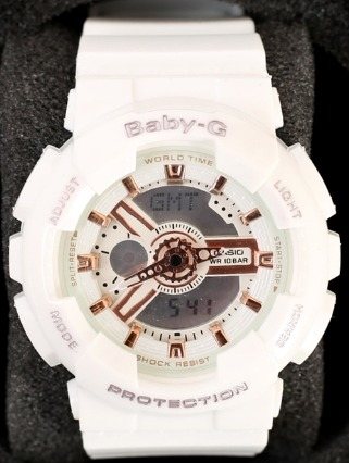 baby-g White Rose Gold Dial Watch